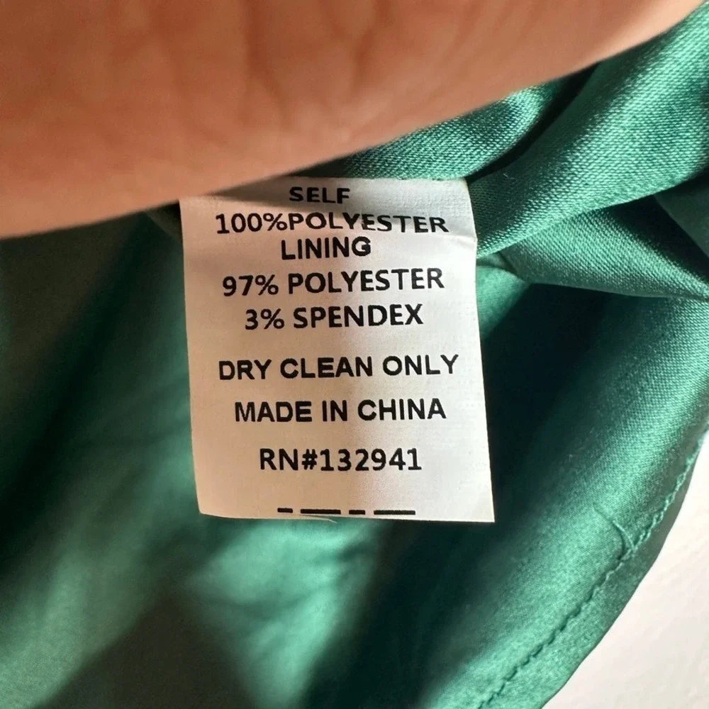 Amanda Uprichard Hope Skirt in Dark Green Basketweave NWT‎ Satin Size L
